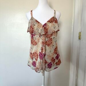 Elle Women's Cream and Pink Vest